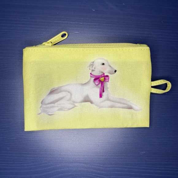 BAGGU Small Flat Pouch Fancy Animals Dog Print NWOT - Picture 1 of 7